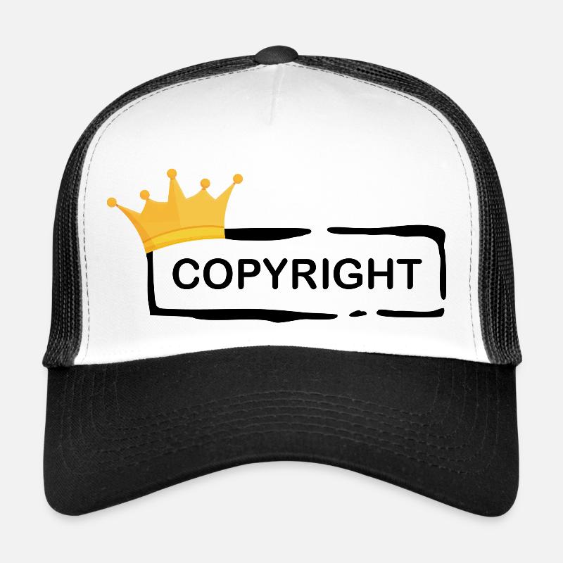 Copyright with Crown - Trucker Cap - white/black