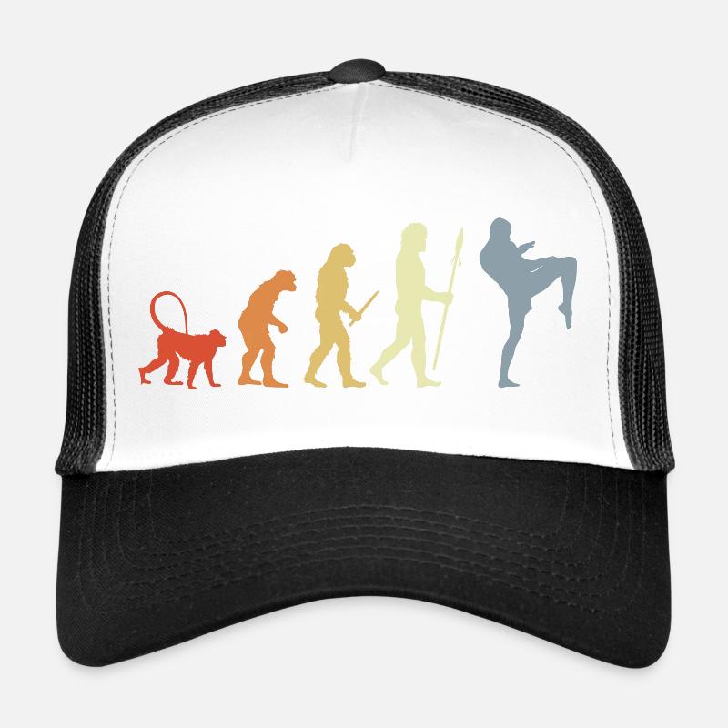Vintage Kickboxer Evolution - Trucker Cap - Weiß/Schwarz