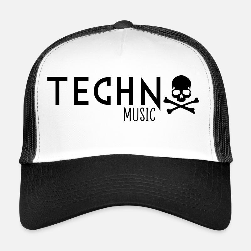 Crâne de musique techno Casquette trucker 