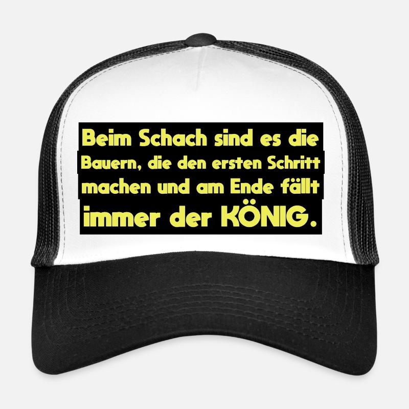 witzige Bauern Landwirt Sprüche - Trucker Cap - Weiß/Schwarz