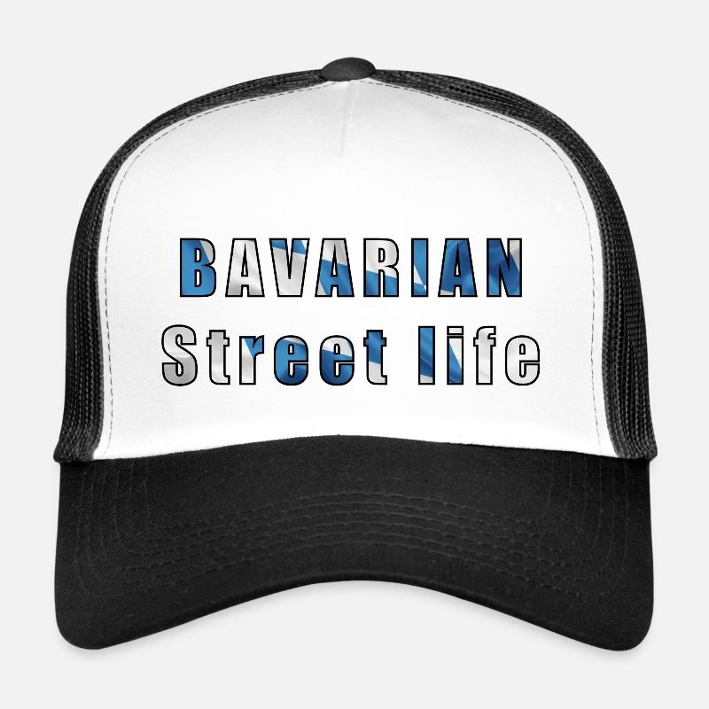 Bayern _ 03 - Trucker Cap - Weiß/Schwarz