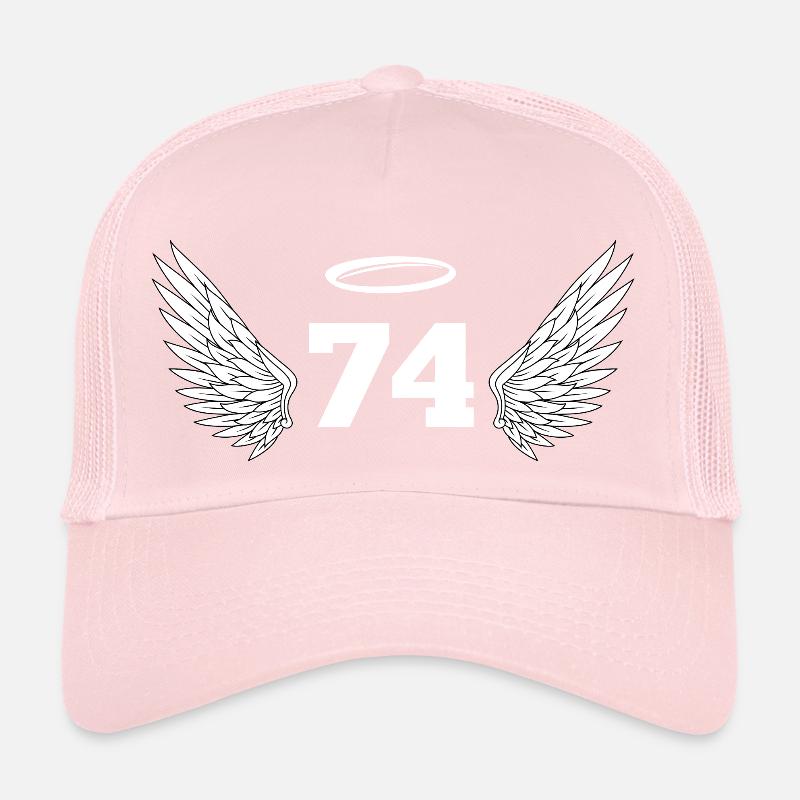 Numéro 74 ange - 74e anniversaire ailes Casquette trucker 