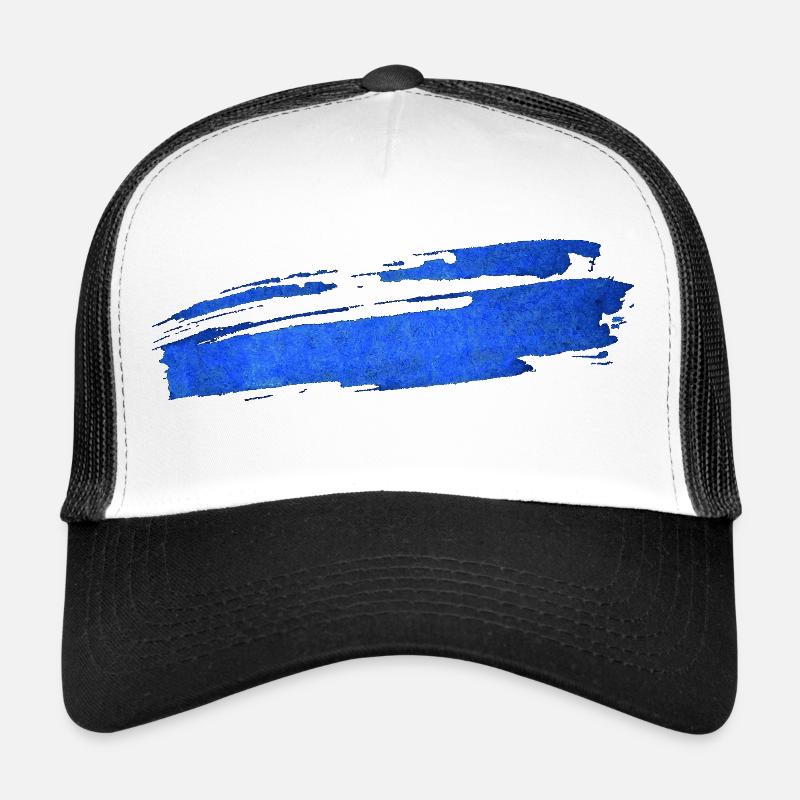Blue Stripe / Brush Stroke Trucker Cap