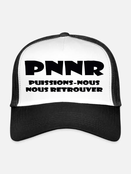 Design Graphique Abstrait - Casquette trucker  - blanc/noir - Devant