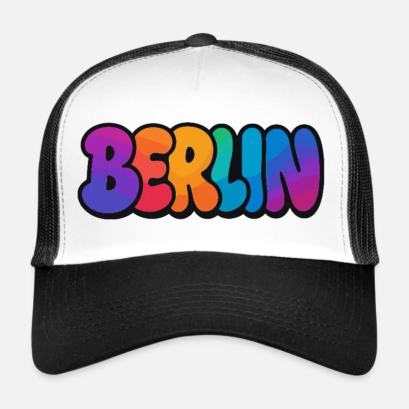Berlin Graffiti Coloré Casquette trucker 