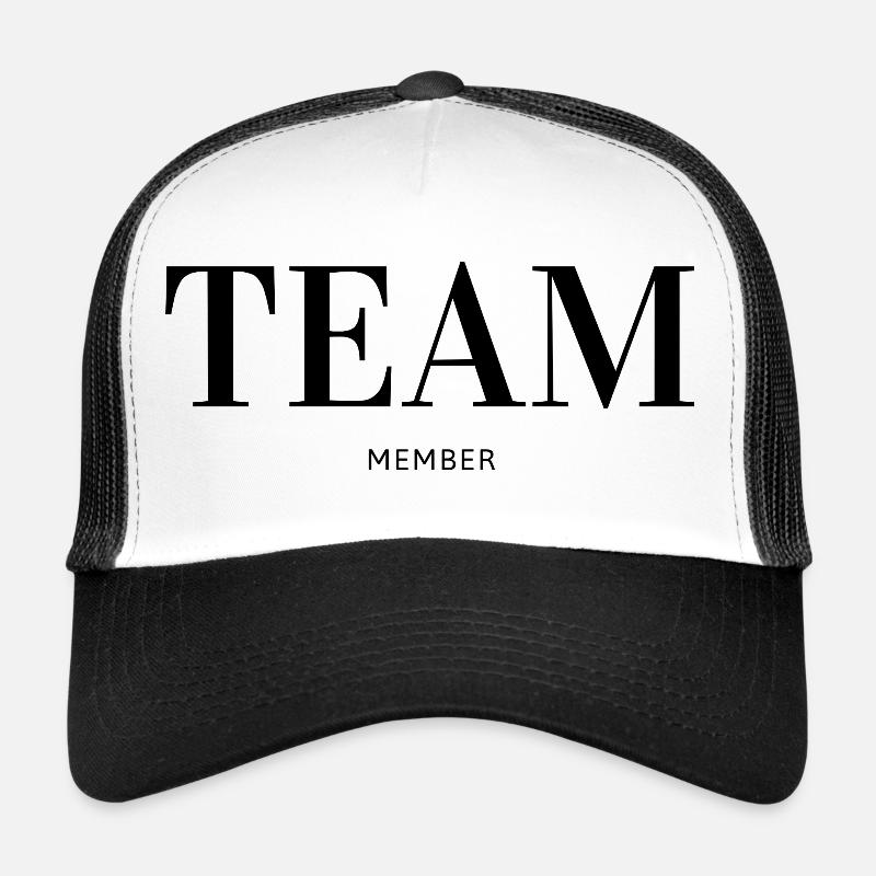 Team Member - Personal - Mitglied - Crew - Trucker Cap - Weiß/Schwarz