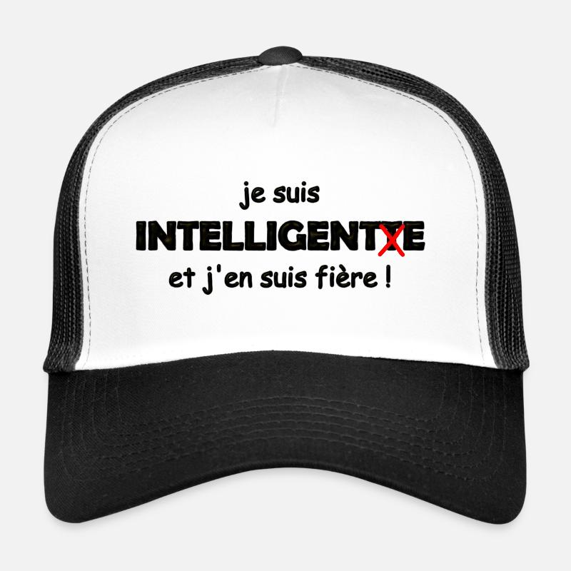 Proud to be smart - Trucker Cap - white/black