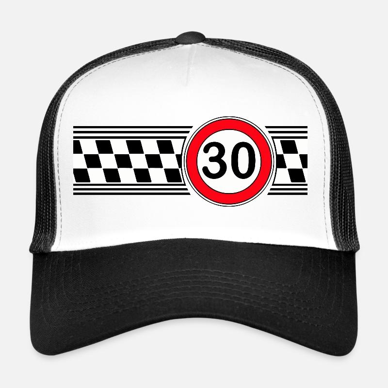 30e anniversaire du drapeau de course Casquette trucker 
