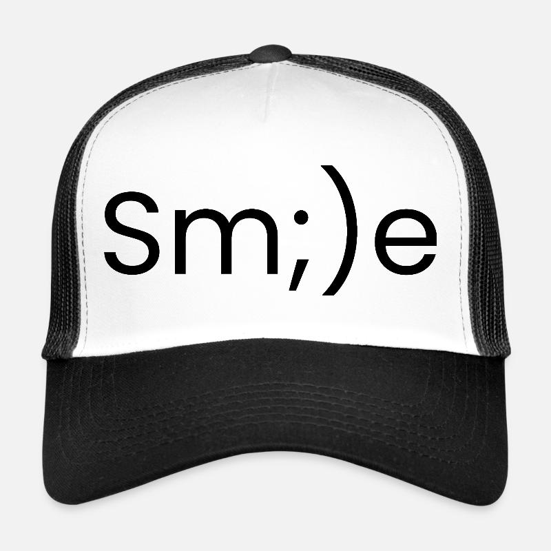 Denken Sie daran, zu lächeln - Trucker Cap - Weiß/Schwarz