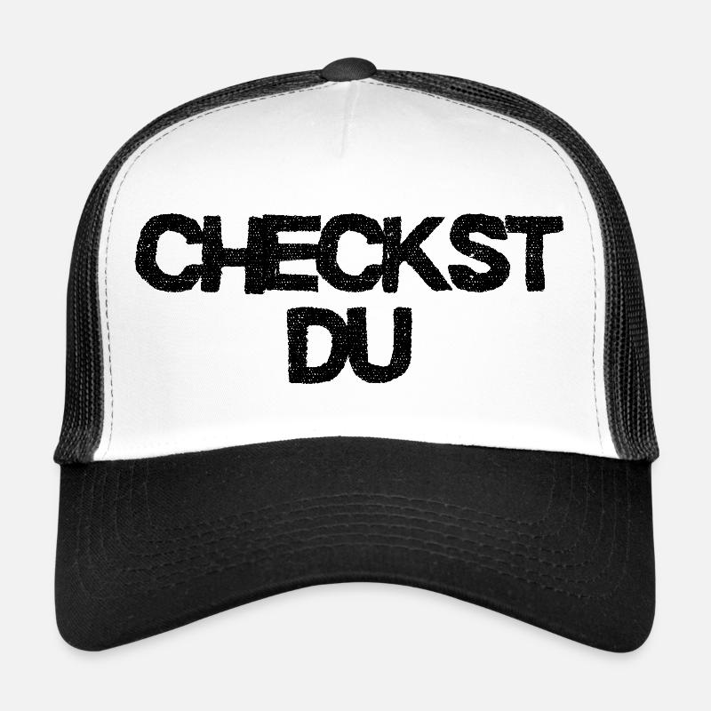 Checkst Du - Jugendwort  - Trucker Cap - Weiß/Schwarz