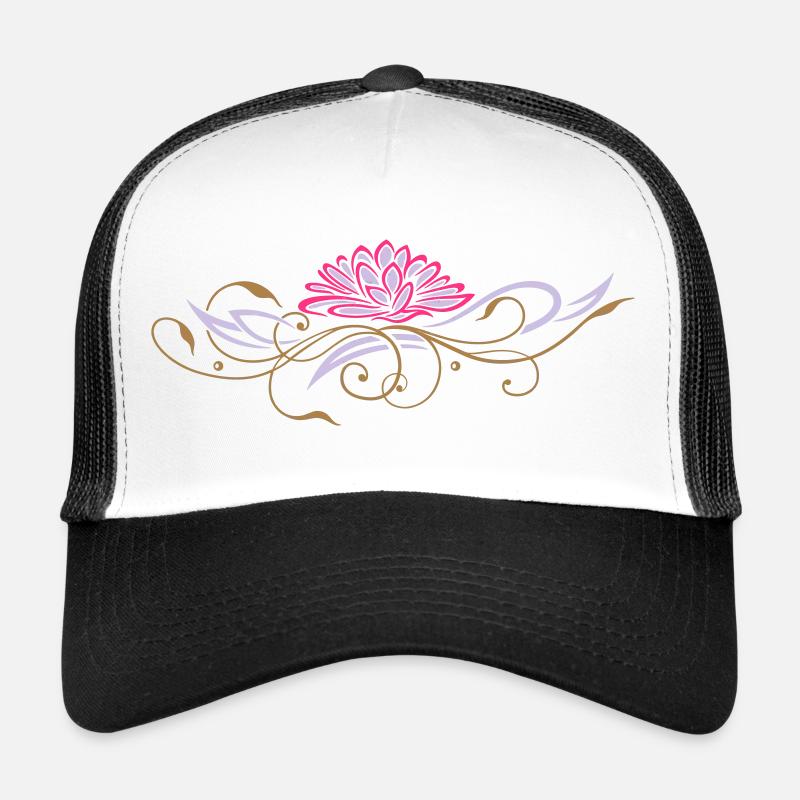 Filigraner Lotus mit Ornamenten Trucker Cap