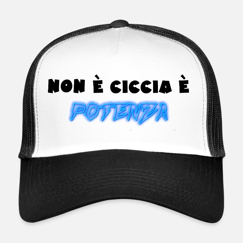 Neon Power avec message de motivation pour l’alimentation - Casquette trucker  - blanc/noir