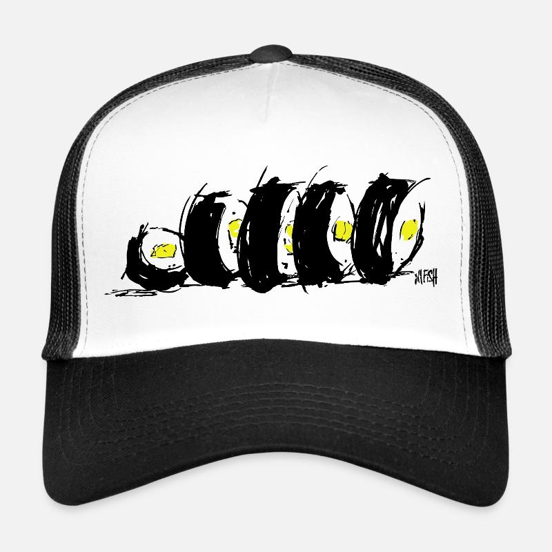 Roll in Love 1 - Trucker Cap - Weiß/Schwarz