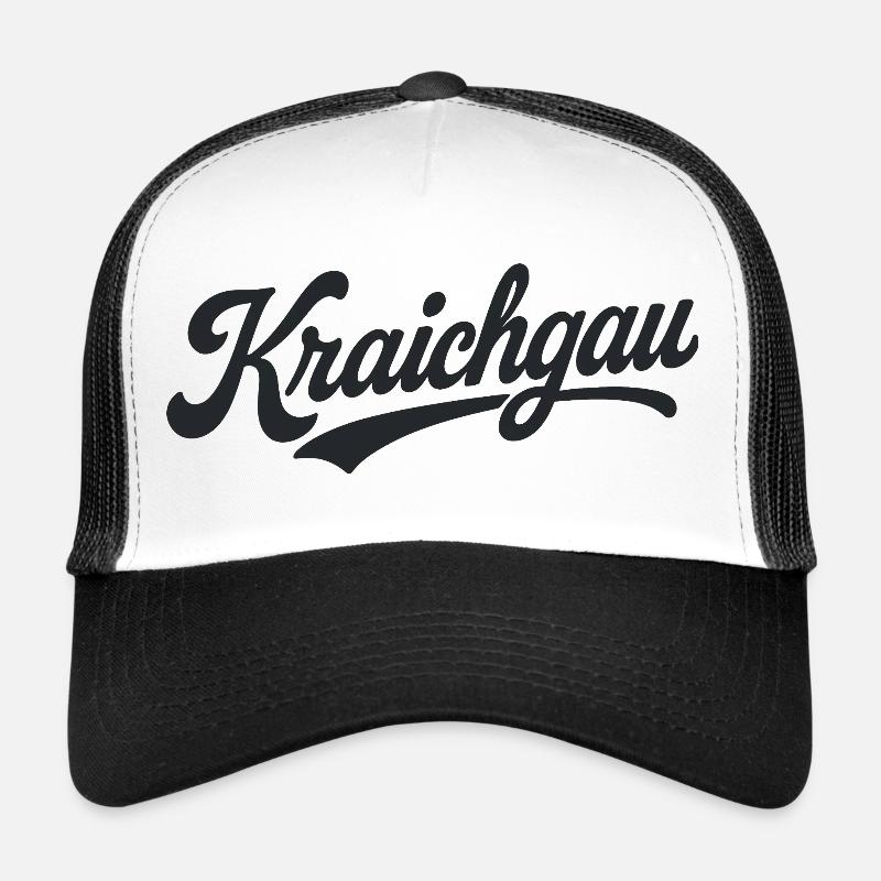 Kraichgau Region Schriftzug - Trucker Cap - Weiß/Schwarz