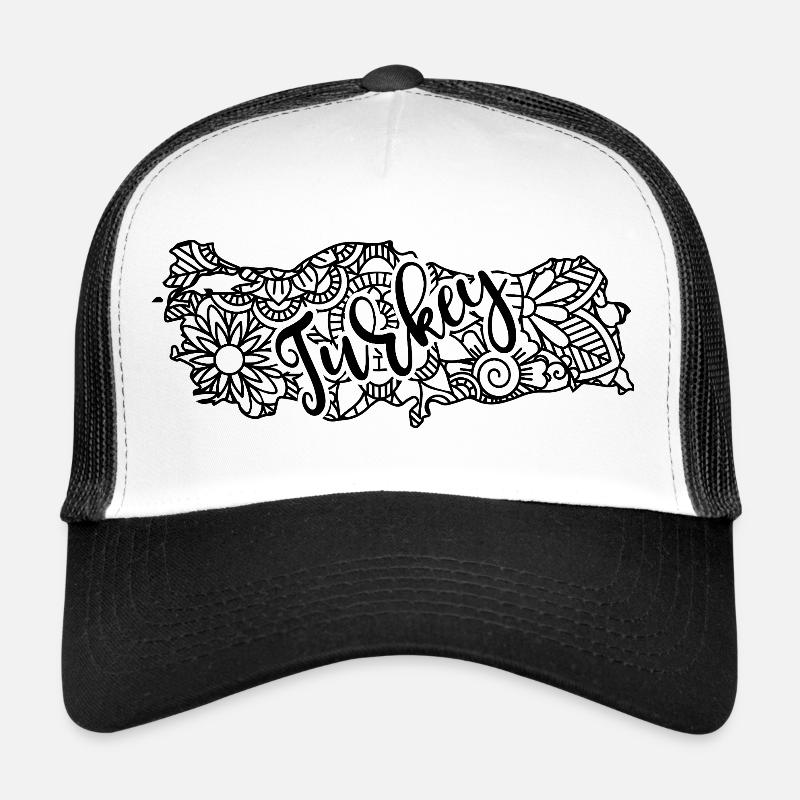 Turkey Map Mandala Istanbul Bosphorus Trucker Cap