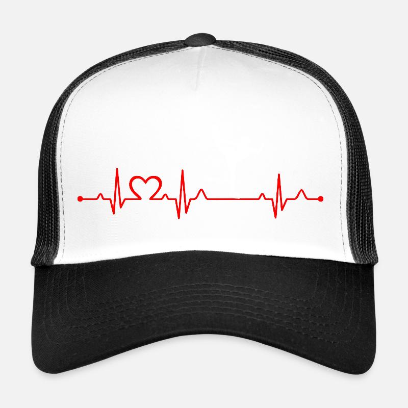 Eiskunstlauf Mädchen Herzschlag EKG Eisläufer Mädchen Trucker Cap