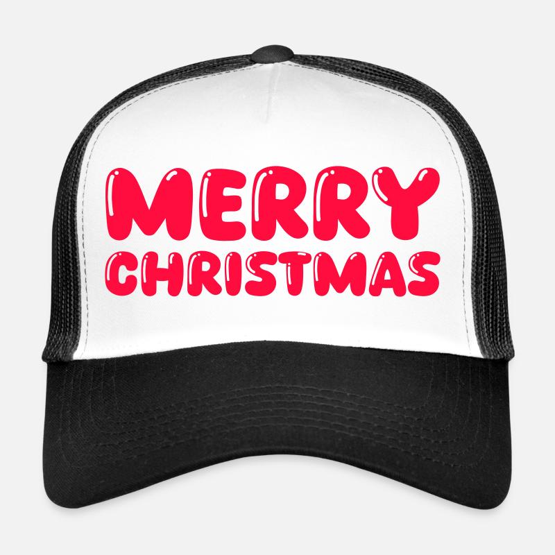 Frohe Weihnachten Bubblige Schrift Trucker Cap