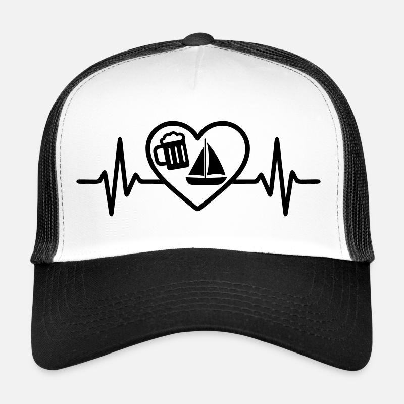 Heart Beer Sailing Humor Trucker Cap