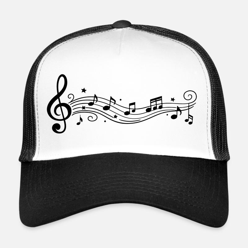 Musical Notes Melody Clefs Trucker Cap