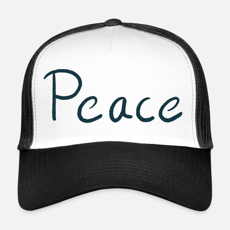 Peace Brush Font Shirt Design Trucker Cap