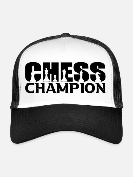Ajedrez - Gorra de camionero - blanca/negro - delante