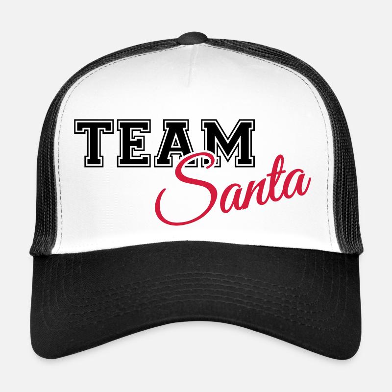 Team Santa - Trucker Cap - Weiß/Schwarz