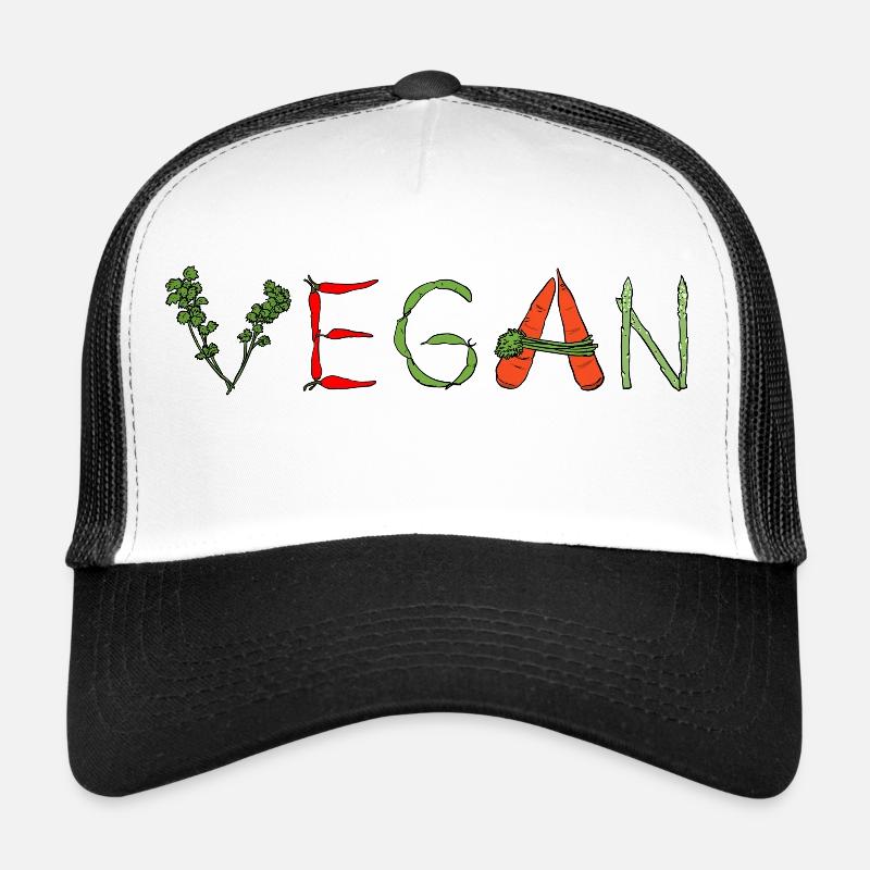 Vegan Veggies - Trucker Cap - Weiß/Schwarz