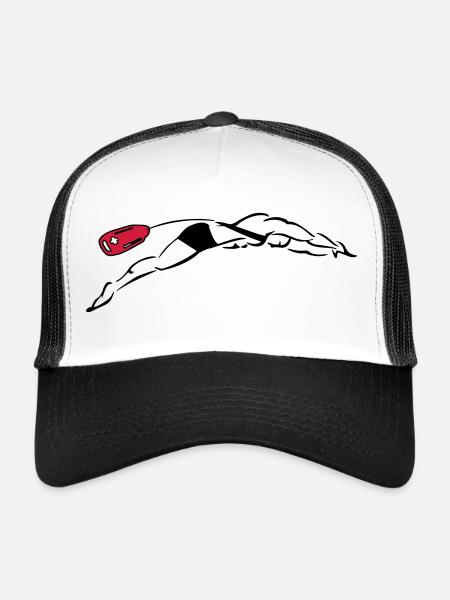 lifeguard plunge - Trucker Cap - white/black - Front