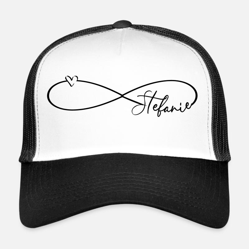 Stefanie Surname First name - Trucker Cap - white/black