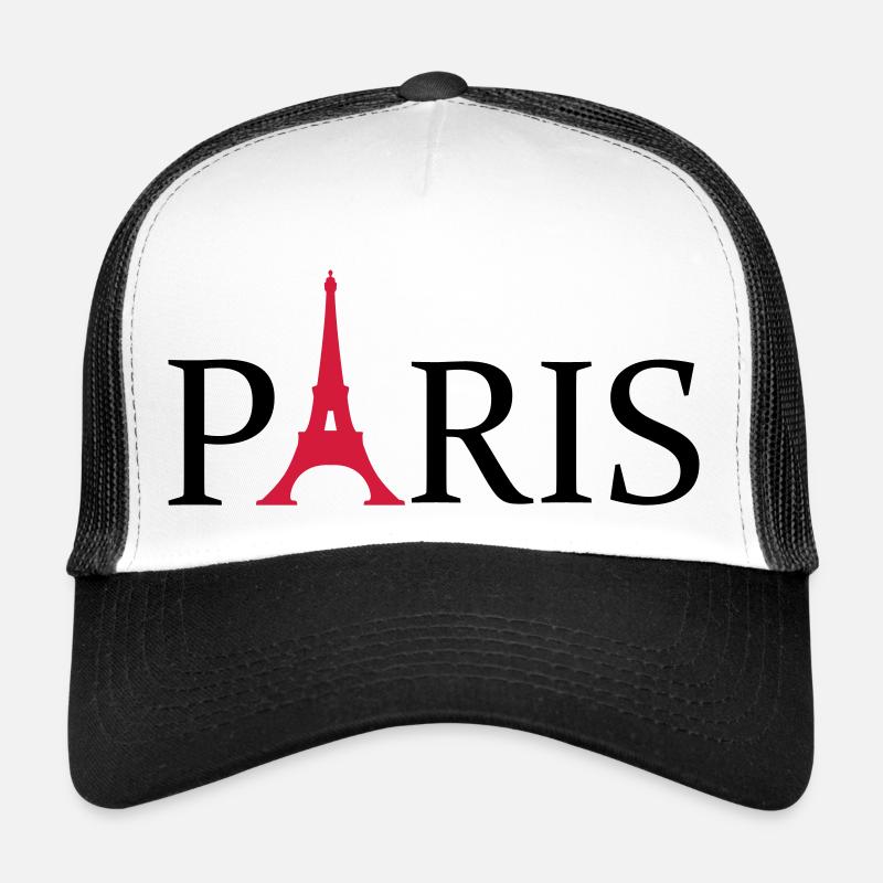 Paris - Trucker Cap - Weiß/Schwarz
