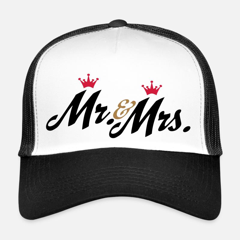 hochzeit - Trucker Cap - Weiß/Schwarz