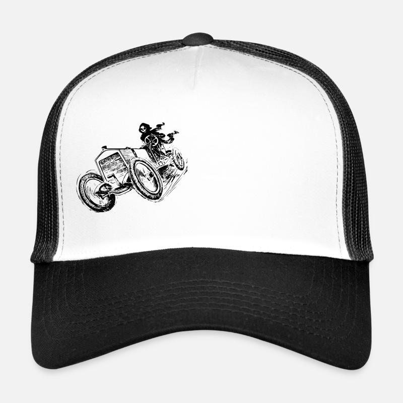 Knochen Auto - Trucker Cap - Weiß/Schwarz