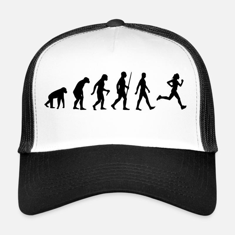 Evolution Mensch Affe Joggen Jogger Laufen Sport Trucker Cap