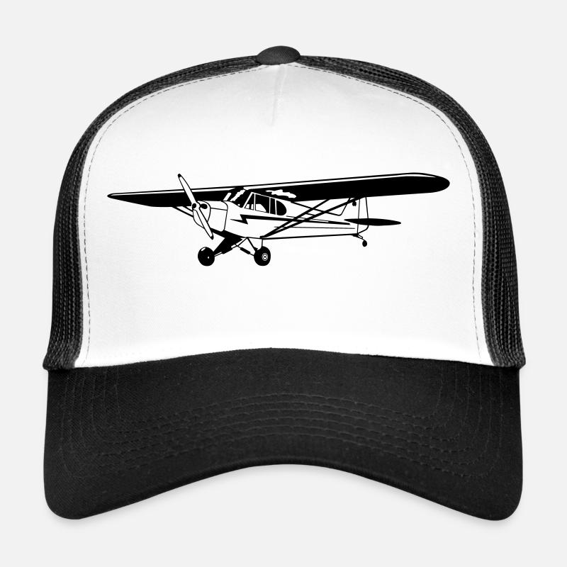 Piper Cub - Trucker Cap - Weiß/Schwarz