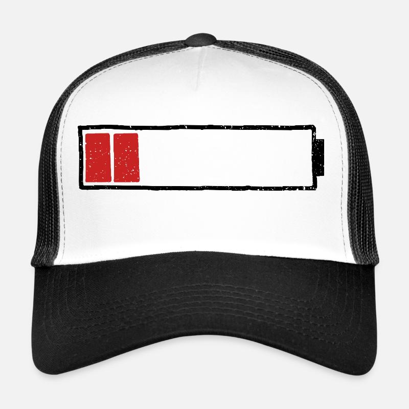 Barre de charge de la batterie vide et déchargée Casquette trucker 