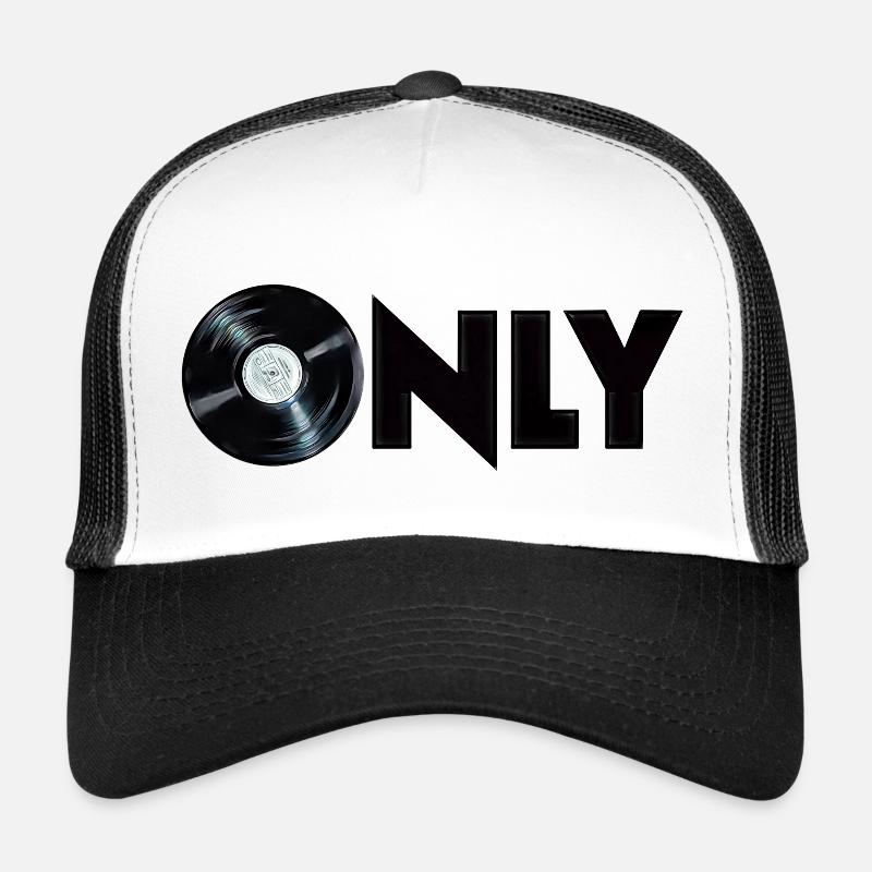 vinyle uniquement - Casquette trucker  - blanc/noir