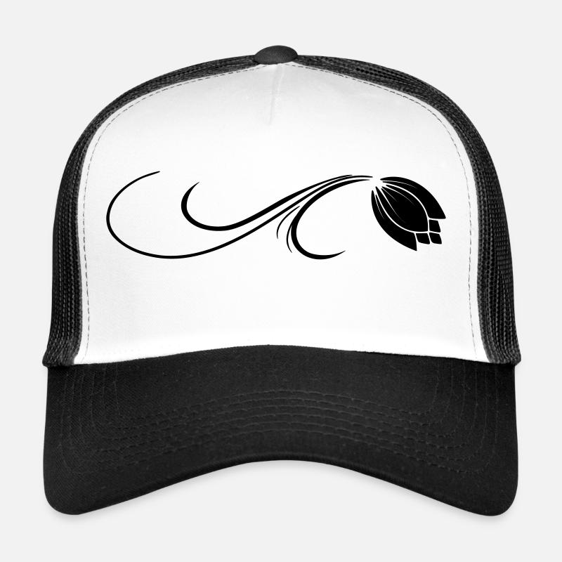 Fleur vrille tulipe curlicue Casquette trucker 