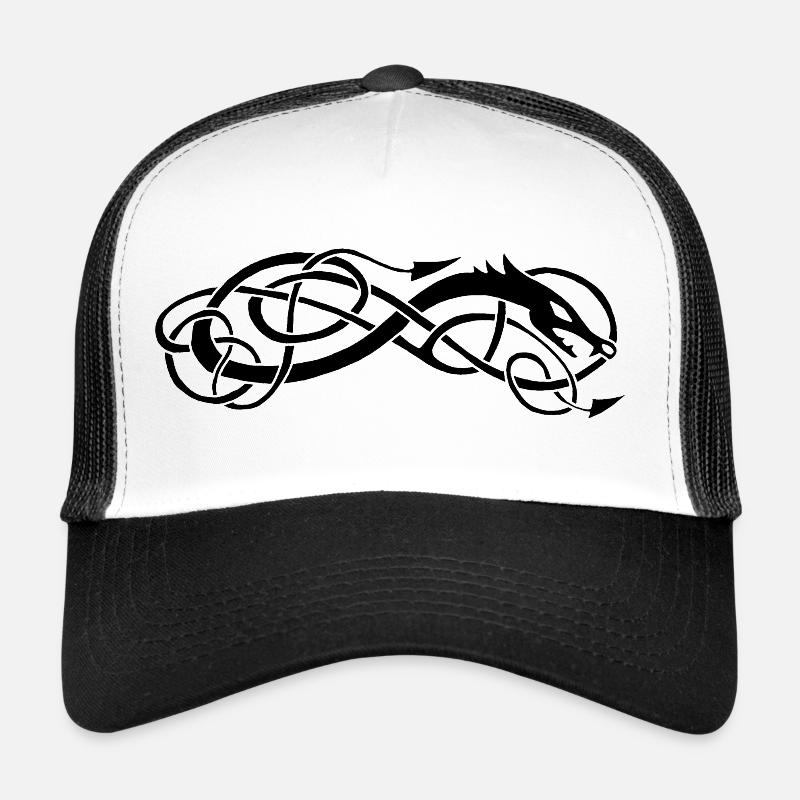 Serpent celte noir Casquette trucker 