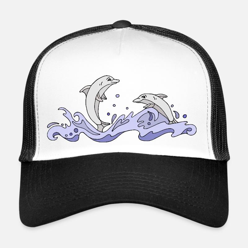 Delphine - Trucker Cap - Weiß/Schwarz