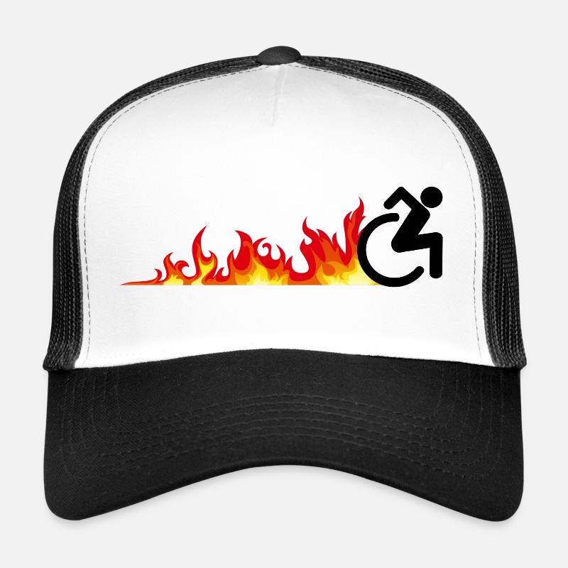 Utilisateur rapide de fauteuil roulant. Utilisateur de fauteuil roulant rapide * Casquette trucker 