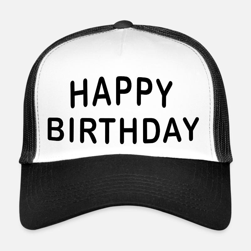 HAPPY BIRTHDAY UNI - Trucker Cap - Weiß/Schwarz