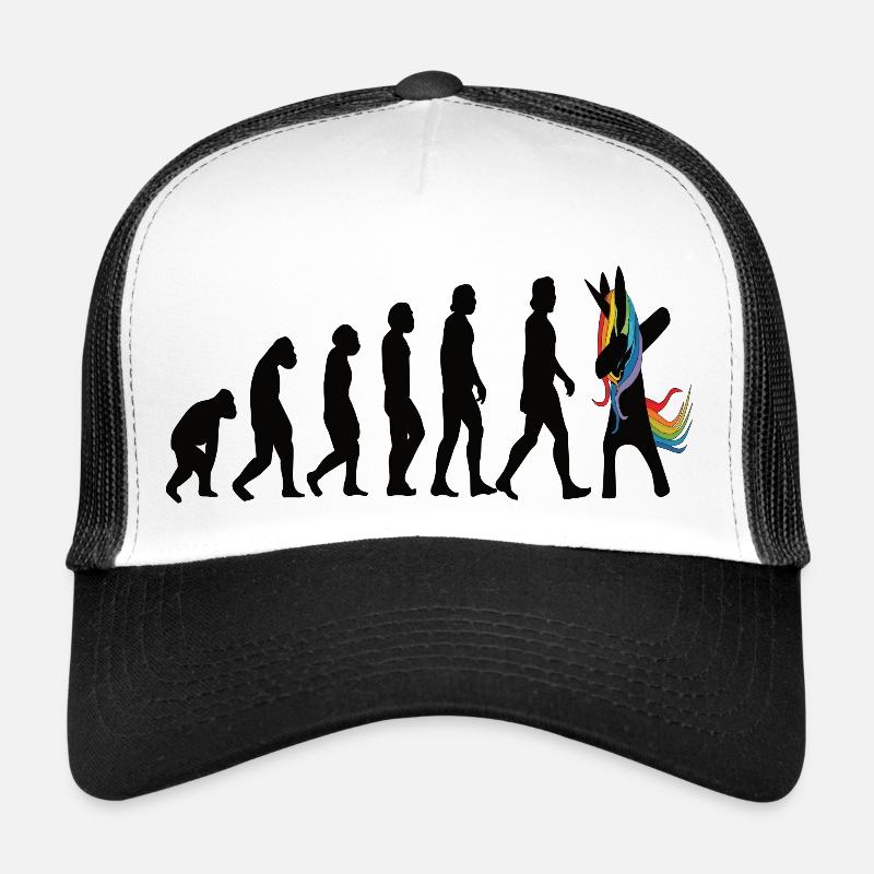 Einhorn Evolution - Unicorn Evolution - Trucker Cap - Weiß/Schwarz