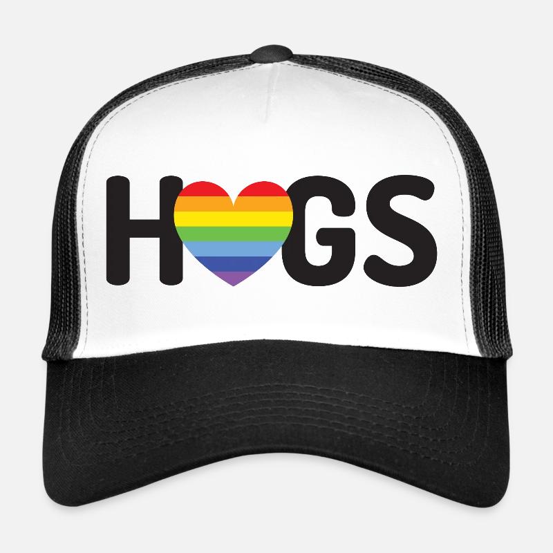 LGBT-Umarmungen - Trucker Cap - Weiß/Schwarz