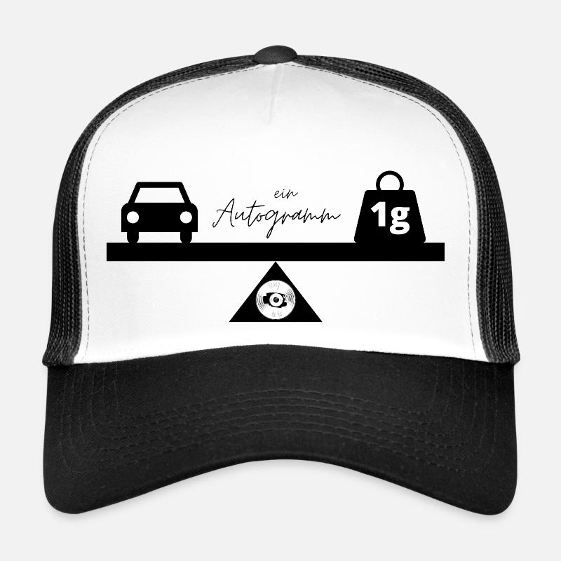 Autograph - a car and a gram on a scale Trucker Cap