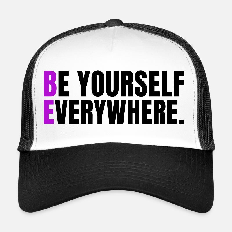 Be Yourself Everywhere - Casquette trucker - blanc/noir