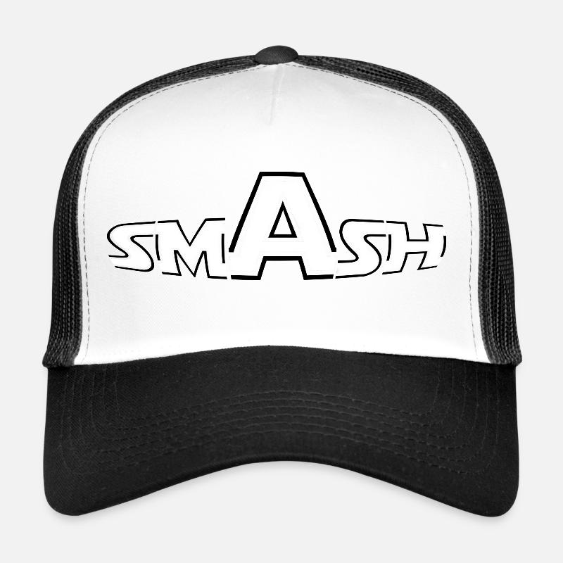 BLANC - SMASH IT Casquette trucker 