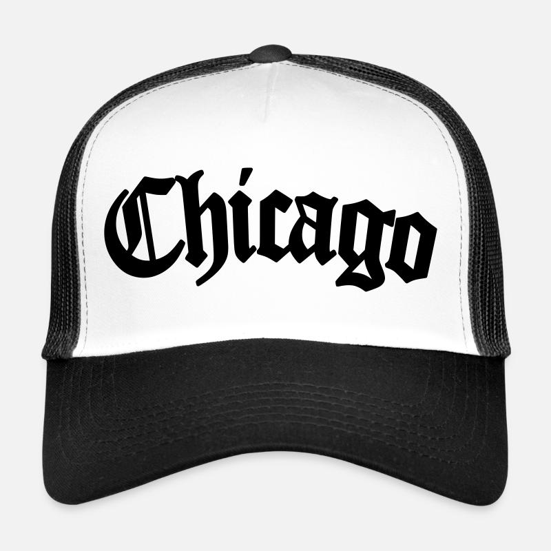 Chicago - Casquette trucker  - blanc/noir