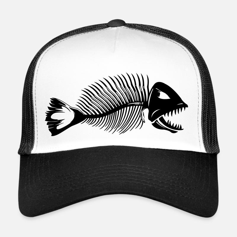 piranha - Trucker Cap - Weiß/Schwarz