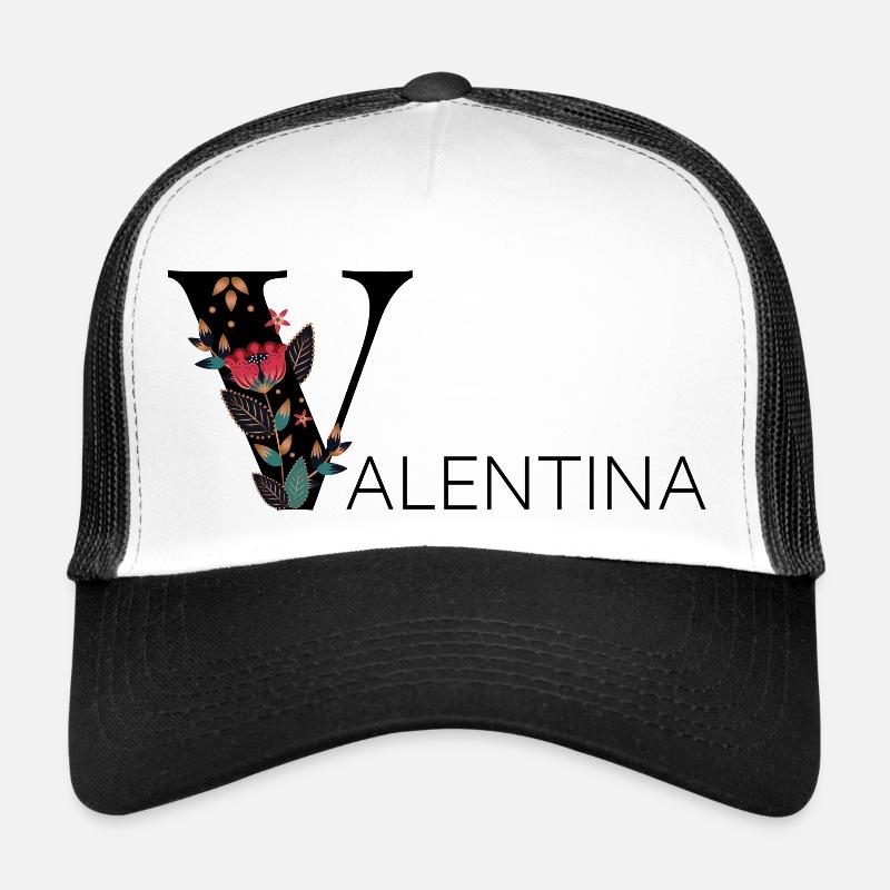 Valentina - Trucker Cap - Weiß/Schwarz