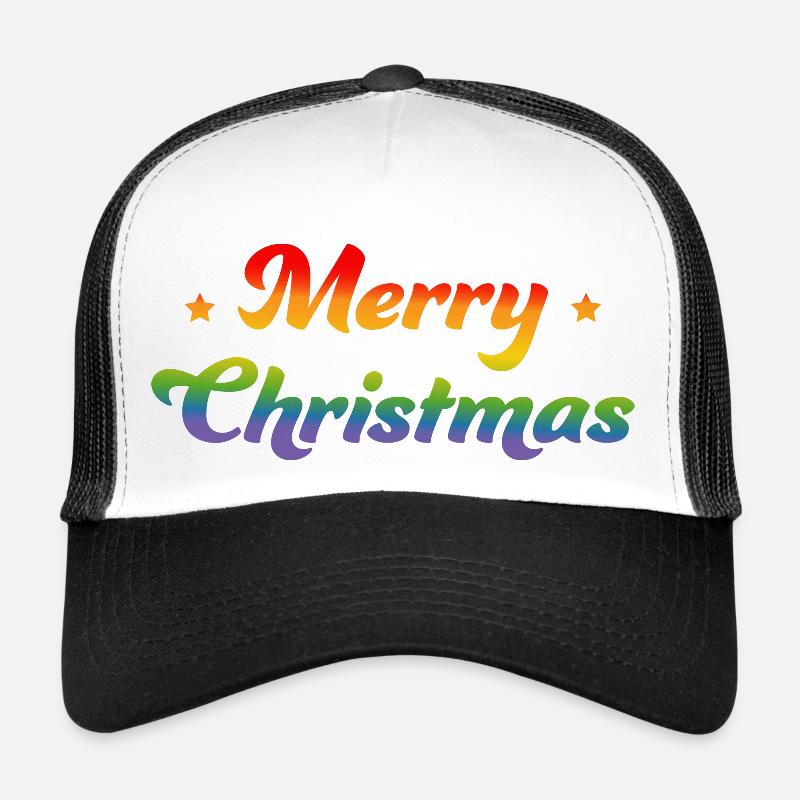 LGBTQI Arc-en-ciel Joyeux Noël Starlette Casquette trucker 